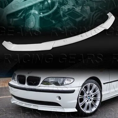 PAINTED WHITE FRONT BUMPER SPOILER SPLITTER LIP FIT 02-05 BMW 325i 330i E46 4DR • $102.95