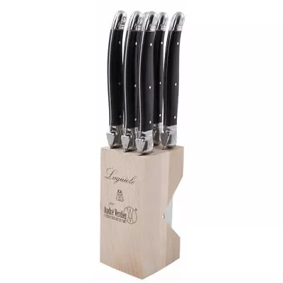 Laguiole Andre Verdier Debutant Steak Knife Black Set Of 6 • $79.95