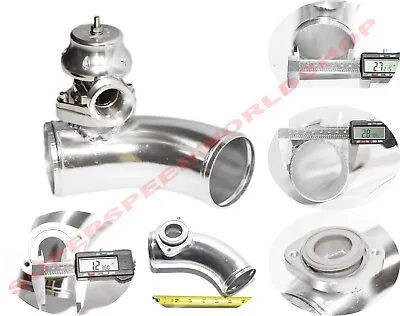 SILVER Universal Billet Anodized Type-RS Turbo BOV Blow Off Valve+45Deg 2.8 Pipe • $48