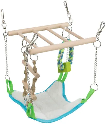 Trixie 6298 Suspension Bridge & Hammock Small Pet Rest Nester Rodent Hamster • £10.99