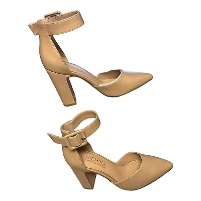 Michael By Michael Shannon Rosalie Women Shoes Block Heel Ankle Strap Size6.5 • $25