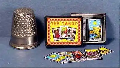 Dollhouse Miniature 1:12 Scale Tarot Cards Boxed Set  Dollhouse Gypsy Game • $6.99