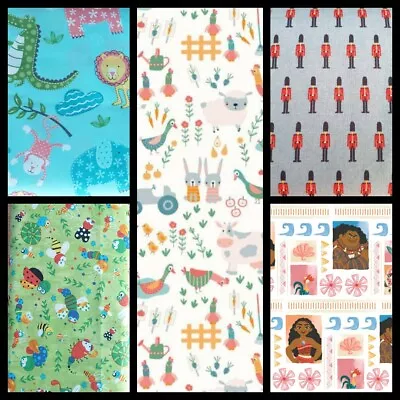 100% Cotton Fabrics Farm / Zoo Animalscritters Moana Soldiers Material • £3.50