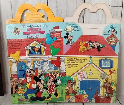 Vintage 1988 McDonald’s Mickey's Birthdayland Happy Meal Box • $14.96