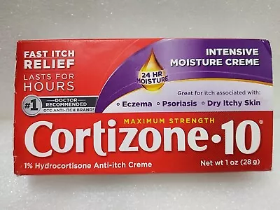 Cortizone•10~(Exzema/Psoriasis/Dry Skin) Itch Relief~1% Hydrocortisone~Exp. 3/25 • $10.29