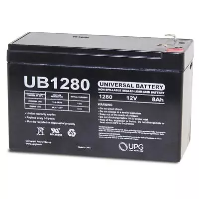 UPG Universal - UB1280 12V 8AH Sealed Lead Acid Battery F1 .187 TT • $26.99