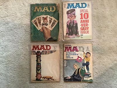 Lot Of 4 Mad Magazines #69 72 74 79 March July Oct 1962 Jun • $34.99