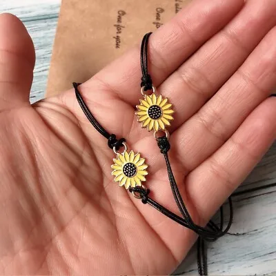Anklet Bracelet Sunflower Bohemian Anklet Foot Beach Jewelry Cord Lace Gift • £3.49