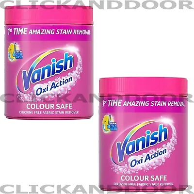 2 X Vanish Oxi Action Colour Safe Powder Chlorine Free Fabric Stain Remover 470g • £10.49