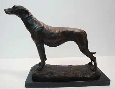 £208.26 • Buy Statue Dog Greyhound Wildlife Art Deco Style Art Nouveau Style Bronze Signed Bro