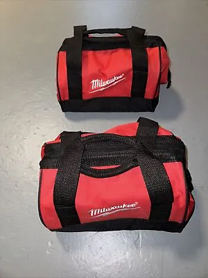 (2) Milwaukee M18 11  X 8  X 9 Canvas Drill Tool Bag/Case For M12 18 Volt • $20