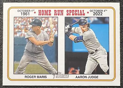 2023 Topps Heritage High Number Home Run Special (maris/judge) #100 Nm/mt • $1.25