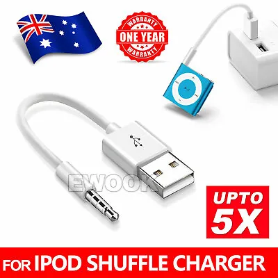 $5.35 • Buy USB Charger Sync Data Cable 3.5mm For IPod Shuffle 3 3rd 4 4th 5 5th Gen New