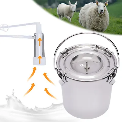 Electric Cow Milking Machine Milking Equipment 5L 304 Stainless Steel NEW • $99