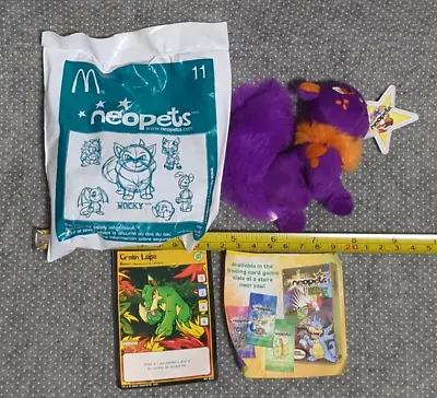 NEW Neopets Purple Wocky Cat Kitten McDonalds Mini Promo Plush Stuffed Toy • $14.99