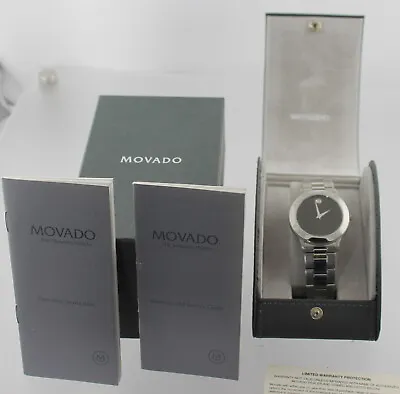 Movado Junior Sport Men's Museum Black Steel Watch 40MM Model 0601861  • $425