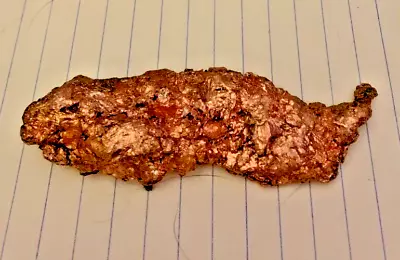 Michigan Solid Copper Natural  Nugget  Houghton Keweenaw Mines  123 Grams • $31.25