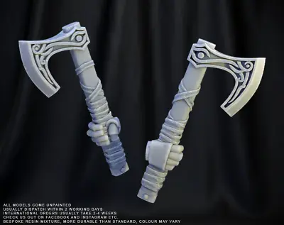 £5.99 • Buy Custom Space Viking Wolf Axe X5 - Weapons For SciFi & Cyberpunk Miniatures
