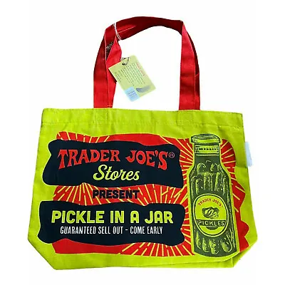 $10.95 • Buy Trader Joe’s Bag Trader Joes Reusable Heavy Cotton Shopping Bag Green Pickle NEW