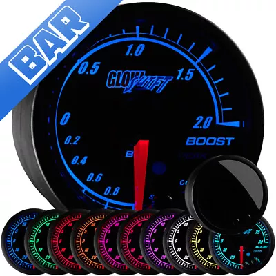 52mm GlowShift Elite 10 Color BAR Electronic Boost Vacuum Gauge • $89.99