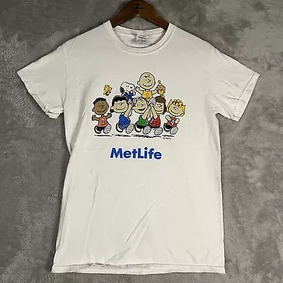 Peanuts Charlie Brown Met Life Promo T-Shirt - Mens Size Small - White • $14.99