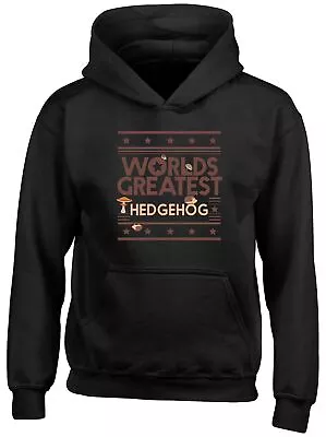 Worlds Greatest Hedgehog Kids Hoodie Spike Zoo Wildlife Farm Boys Girls Gift Top • £13.99