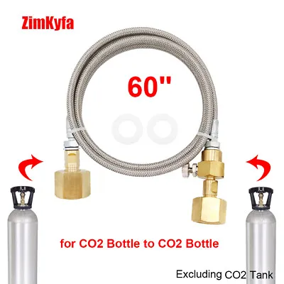 CO2 Fill Refill Station Charging Adaptor 36'' Hose W21.8-14 TO W21.8-14(DIN 477) • £23.99