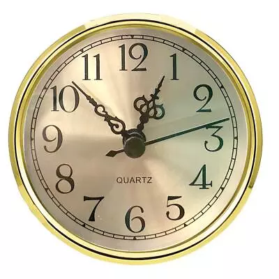 Mini Clock Insert 3-1/2 Inch (90 Mm) Round Quartz Clock Fit-Up Movement Miniatur • $13.97