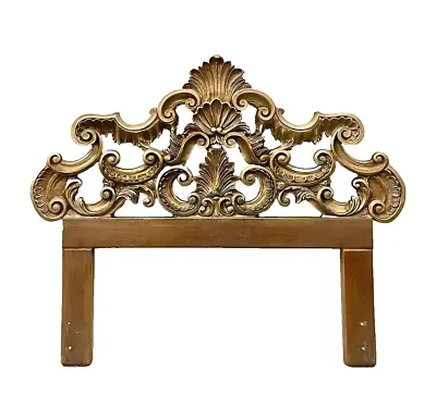 Vintage Ornate Rococo Style Gold Scrolled Full Size Headboard • $1500