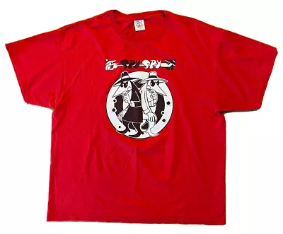 2002 Vintage Y2K Spy Vs Spy Comic Red XL T Shirt Mad Magazine DC Entertainment • $35