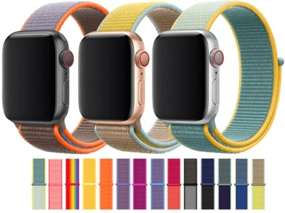 $9.99 • Buy 45/40/44/38/42mm Nylon Sport Loop IWatch Strap Band For Apple Watch 7 6 5 4 SE