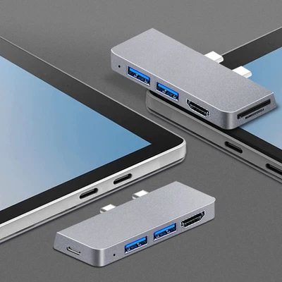 $30.62 • Buy USB 3.0 Expansion Dock Hub Type-C Small Docking Station Hub For Surface Pro8 9 X