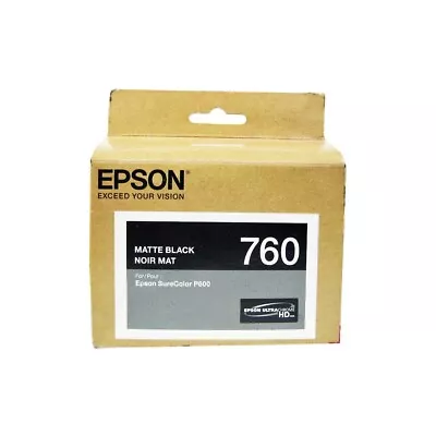 Original Genuine Epson 760 T760 Matte Black T7608 SureColor P600 (Retail Box) • $21.99