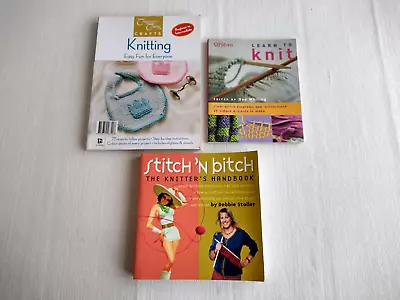 Knitting Books Bundle - Beginners To Intermediate - Learn To Knit Etc.... • £7