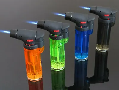 £6.99 • Buy Clear Colour Heavy Duty Blue Flame Jet Lighter Gas Refillable Crème Brulee Torch