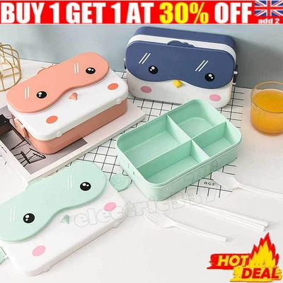 £8.29 • Buy Kids Character 4 Multi Lunch Box Compartment Sandwich Food Fruit Snacks'Students