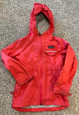 Patagonia Torrentshell Jacket Girls 4t Pink Hooded H2No Rain • $12.99