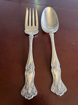 1847 ROGERS BROS Cold Meat Fork And Fruit Spoon 8 1/4   XS Triple Large • $24.95