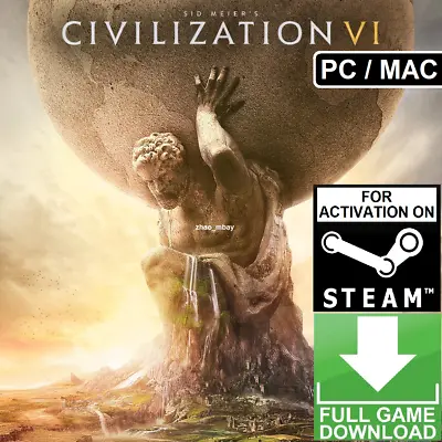 Sid Meier’s Civilization VI 6 PC & MAC STEAM KEY GLOBAL FAST DELIVERY! Civ 6 • $6.88