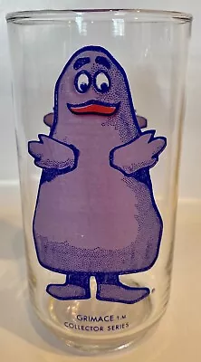 McDonalds Collector Series Drinking Glass GRIMACE Vintage Mid 1970's Collectible • $12.94