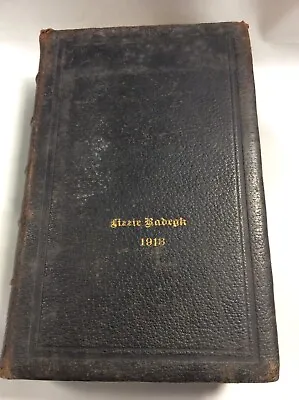 Vintage 1913 Die Bibel German Bible Book Germany Leather Customized Hardcover • $19.99