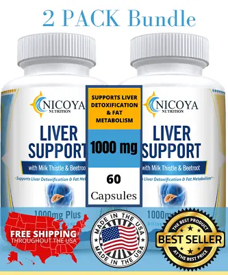 Liver Support Cleanse Detox & Repair Formula 22 Herbs With Milk Thistle 2 Pack • $25