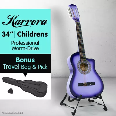 NEW PURPLE CHILDRENS ACOUSTIC GUITAR IDEAL KIDS GIFT 1/2 Size • $59