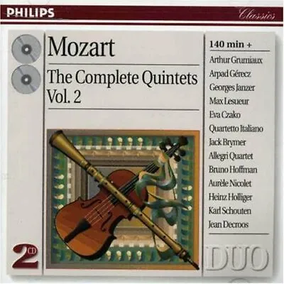 Mozart: Complete Quintets Vol.2 -  CD MRVG The Fast Free Shipping • $7.77