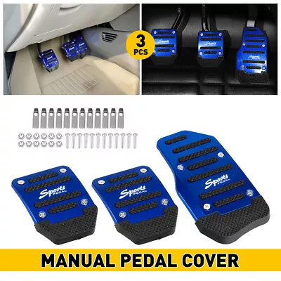3 PCS Blue Car Universal Non-Slip Manual Transmission Brake Foot Pedal Pad Cover • $10.99