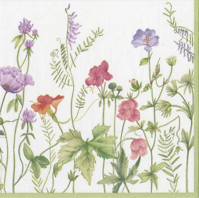 £4.99 • Buy French Floral Caspari Paper Lunch Napkins 33cm Sq 20 Pack 
