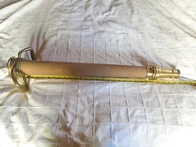 Play Pipe Powhatan Fire Hose Nozzle Cannon 30” Long Gun Vintage Brass Copper • $250