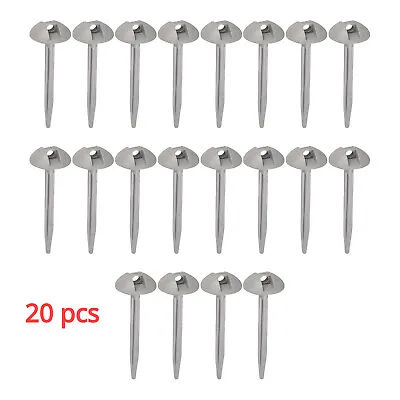 £5.70 • Buy 20pcs Groundsheet Carpet Pegs Heavy Duty Tent Awning Pegs Garden Nails Plastic
