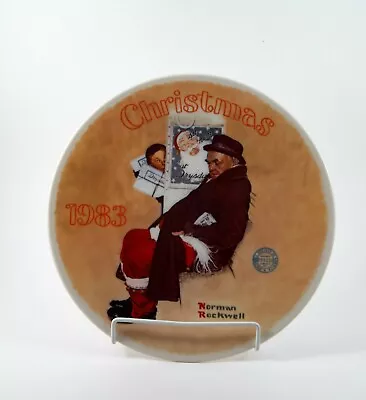 Norman Rockwell Plate  Santa In The Subway  Limited Edition Initialed • $9.95