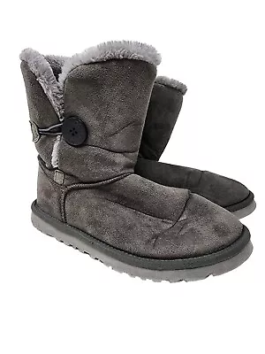 UGG Australia Classic Tall 5803 Women's Sz 9 Charcoal Gray Sheepskin Suede Boots • $29.95